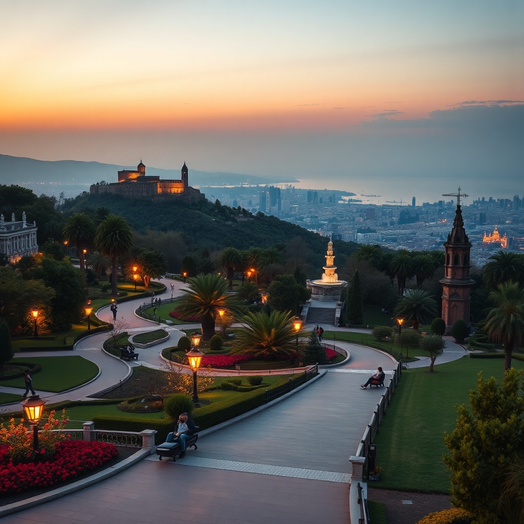 Montjuïc: jardines, vistas y magia al atardecer