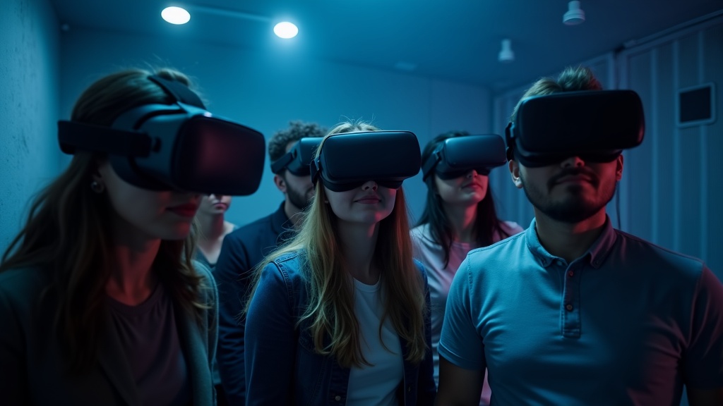 Jugador explorando un mundo fantástico en una sala de escape VR de Virtua Barcelona