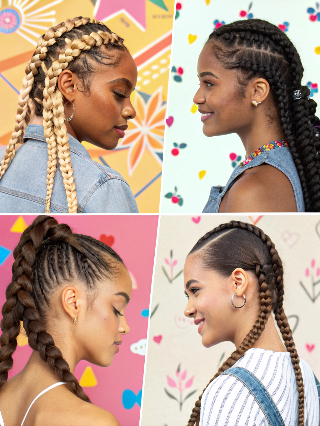 Woman with beautiful big box braids hairstyle