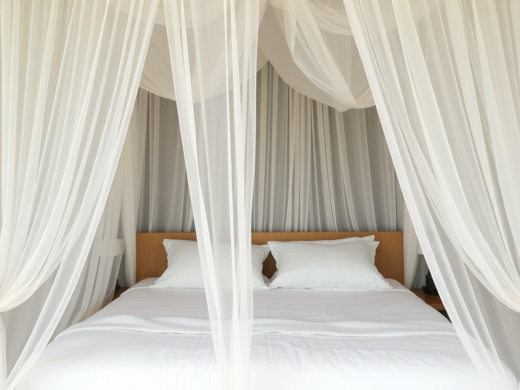 18. Hang Sheer Canopy Curtains