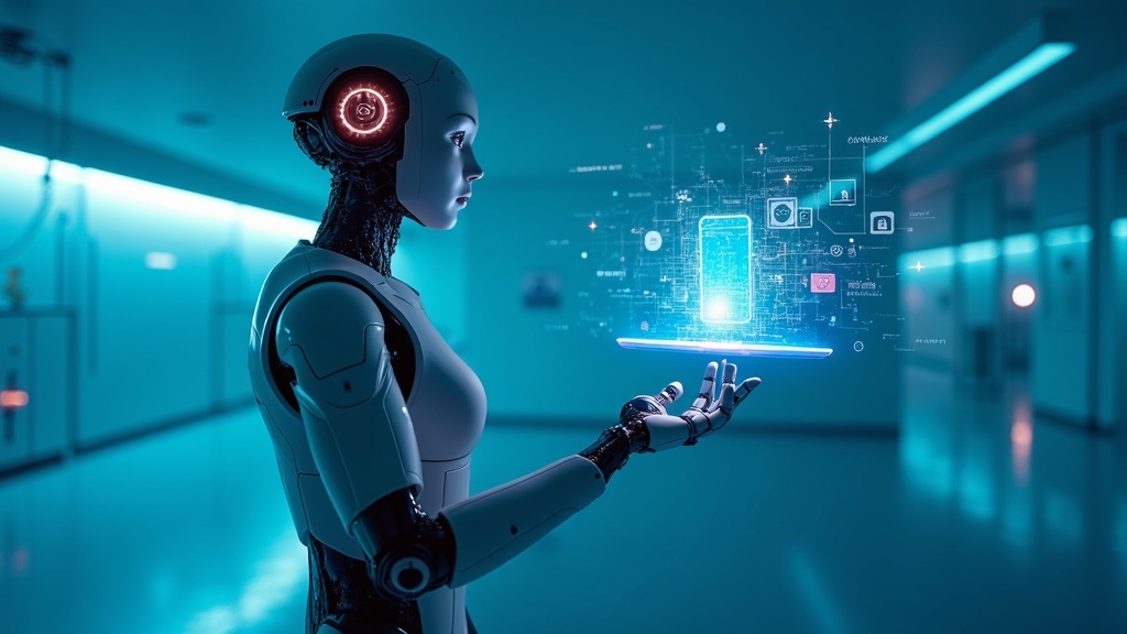 Concepto artístico del HONOR ROBOT PHONE que ilustra la fusión entre la tecnología y la naturaleza.