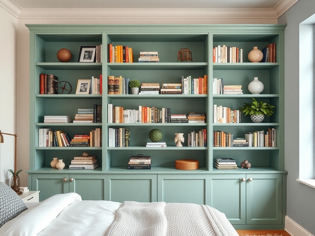 22. Seafoam Green Bookcase