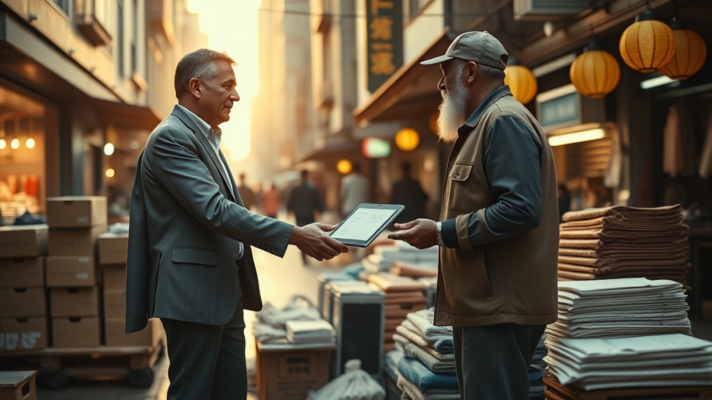 현대 도매시장의 영화 같은 장면