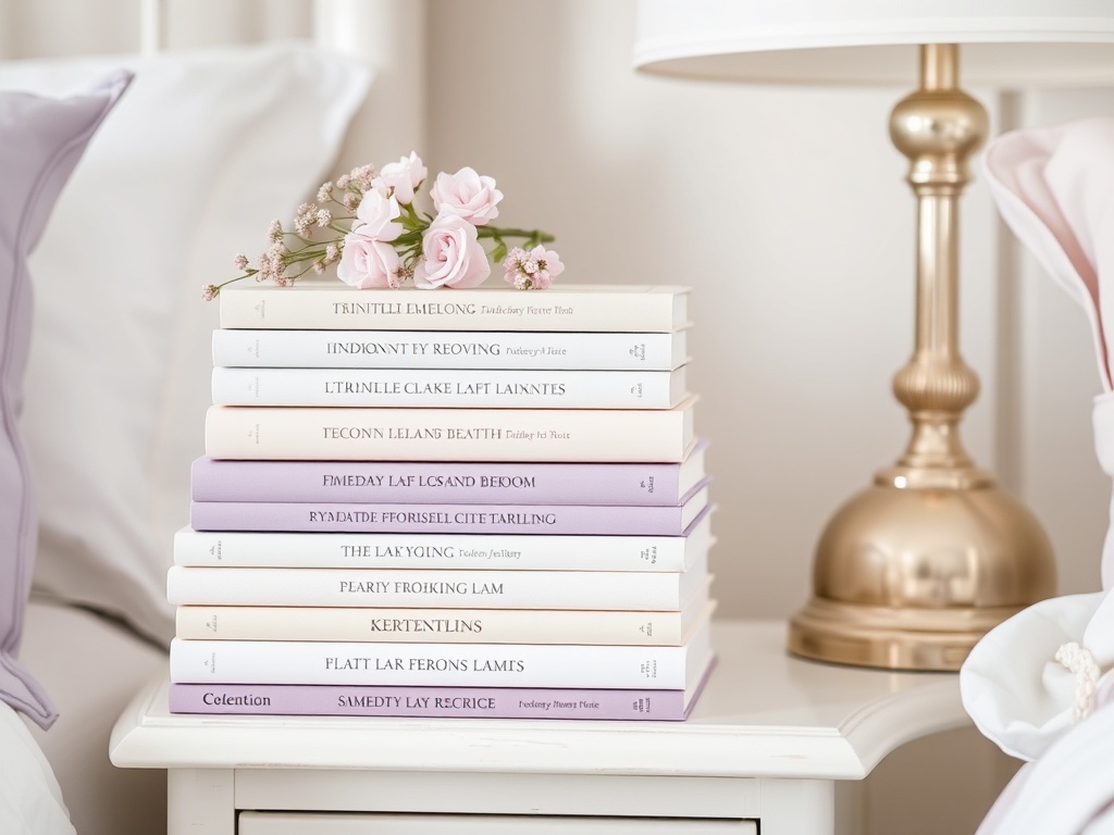 28. Add White and Lavender Books