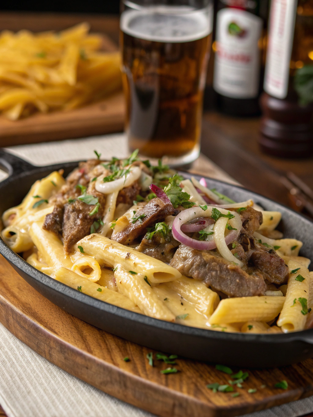 IRRESISTIBLE PHILLY CHEESESTEAK PASTA RECIPE YOU’LL LOVE