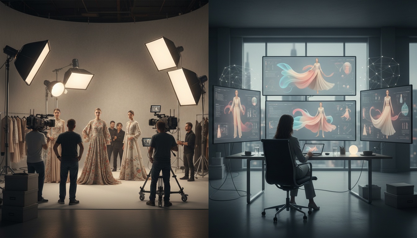 Comparação de métodos de produção de vídeo para e-commerce