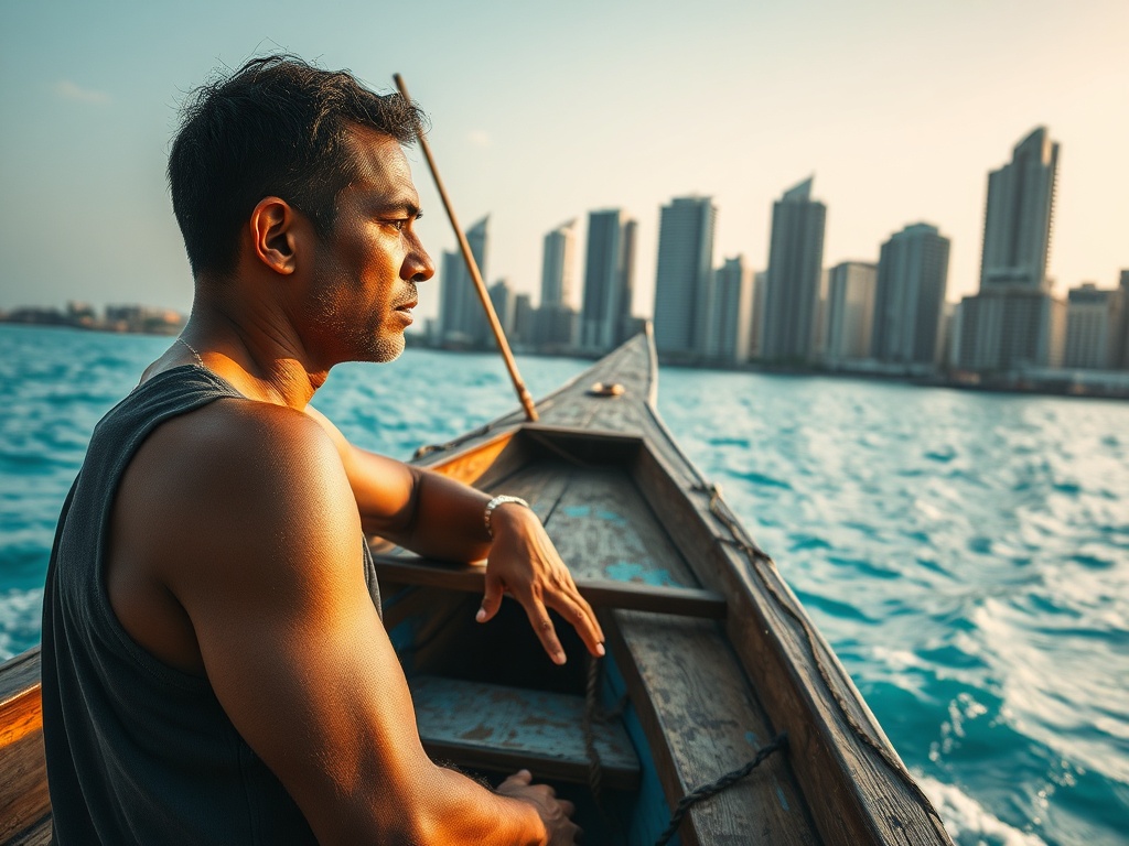 A Dhoni Captain Watching Malé's Towers Rise From the Sea