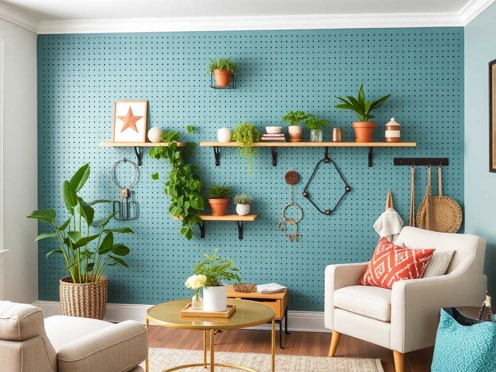 12. Add Pegboard Shelves