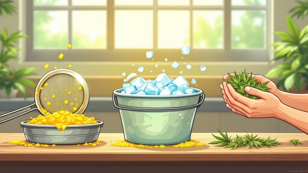 Three traditional hash extraction methods illustrated